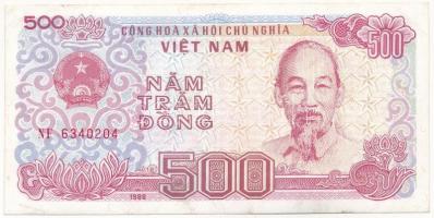 Vietnam 1988. 500D NF 6340204 T:III kis folt Vietnam 1988. 500 Dong NF 6340204 C:F small spot Krause P#101a