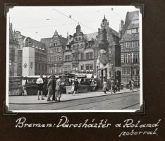 Németországi (Berlin, Potsdam, Hamburg, stb.) város- és tájképek, 32 db fotósarokkal albumba rögzítv...