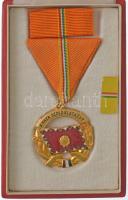1964. A Haza Szolgálatáért Érdemérem arany fokozat zománcozott aranyozott Br kitüntetés mellszalagon, szalagsávval, eredeti tokban T:1- NMK 696.