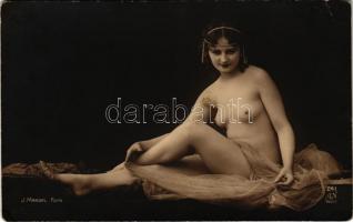 Erotikus meztelen hölgy / Erotic nude lady.J. Mandel Paris 241. (non PC) (EK)