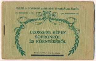 1925 Sopron, Emlék a soproni jubileumi iparkiállításról. Legszebb képek Sopronról és környékéről - képeslapfüzet 5 képeslappal + Soproni Hírlap reklám