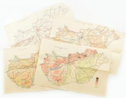 cca 1970 4 darab magyarországi talajtani és mezőgazdasági térkép 58x36 cm