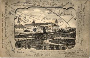 1902 Zombor, Sombor; Erzsébet tér, Megyeháza. Bruck Sándor kiadása / square, county hall (r)