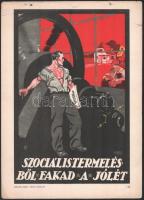 Szocialista plakát 1960 körüli reprintje 28x36 cm