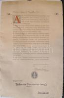 3db nagyméretű díszes oklevél az 1800-as évek végéről sérült állapotban, egyik német nyelven