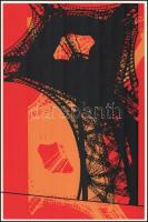 Hervé, Rodolf (1957-2000): Eiffel-torony. Szitanyomat, papír, jelzett. 32x22 cm. / Hervé, Rodolf (19...
