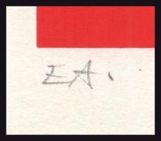 Hervé, Rodolf (1957-2000): Eiffel-torony. Szitanyomat, papír, jelzett. 32x22 cm. / Hervé, Rodolf (19...