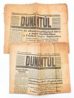 1941, 1943 A Dunántúl című folyóirat 1941. szept. 7-i és 1943. július 4-i száma politikai hírekkel, 2 db