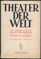 1937 Theater der Welt német zenei újság I. évfolyam 10/11 száma képekkel, szórólapokkal