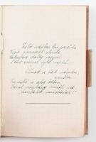 cca 1894-1906 Emlékkönyv számos bejegyzéssel, versekkel, dekoratív egészvászon-kötésű noteszben
