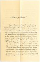 1934 R. Barabás Gizella (1893-1985) autográf levele egyik mesterének, Kézdi-Kovács Lászlónak (1864-1942), melyben sikereit mutatja be és kéri, hogy kritikát írjon róla a Pesti Hírlapba. Két beírt oldal