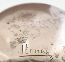 Ezüst (Ag) antik pipere készlet kupakok, Sigray család koronás monogramjaival, koruknak megfelelő ál...