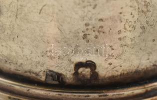 Ezüst (Ag) antik pipere készlet kupakok, Sigray család koronás monogramjaival, koruknak megfelelő ál...