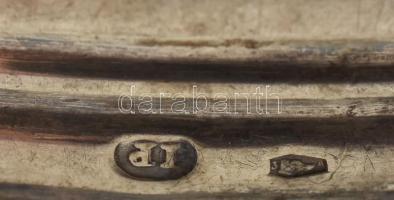 Ezüst (Ag) antik pipere készlet kupakok, Sigray család koronás monogramjaival, koruknak megfelelő ál...