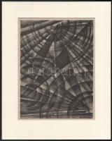 Ruzicskay György (1896-1993): Illusztráció a Szerelemkeresőből. Algrafia, papír, jelzett az algrafián, paszpartuban, 24×18 cm