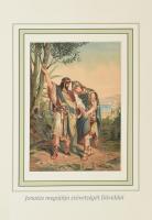 Jonatás megújítja a szövetségét Dáviddal. Litográfia, papír. 1900 körül. 28x20cm