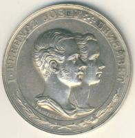 1857. "Ferenc József-Erzsébet-Jászberény május 13." országjáró emlékérem Ag 17,5g T:1- R!