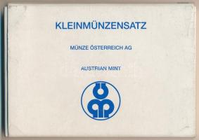 Ausztria 1989. 2gr-20Sch (8xklf) forgalmi sor + Bécsi Verde zseton, eredeti tokban T:PP  Austria 1989. 2 Groschen - 20 Schilling (8xdiff) coin set + Vienna Mint token, in original case C:PP