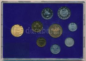 Ausztria 1989. 2gr-20Sch (8xklf) forgalmi sor + Bécsi Verde zseton, eredeti tokban T:PP 
Austria 19...