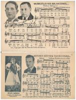 3 db RÉGI magyar kottás zenés képeslap / Hungarian music sheets - 3 pre-1945 postcards