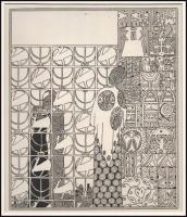 Kozma Lajos (1884-1948): Emlékezés. Cinkográfia, papír, jelzett a cinkográfián, paszpartuban, 19,5×1...