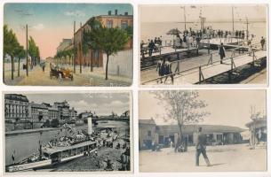 28 db RÉGI külföldi város képeslap vegyes minőségben / 28 pre-1945 European town-view postcards in mixed quality