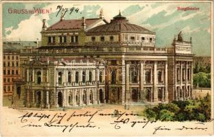 1899 (Vorläufer) Wien, Vienna, Bécs; Burgtheater / theatre. litho (EB)