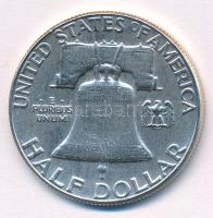 Amerikai Egyesült Államok 1962. 1/2$ Ag "Franklin" tanúsítvánnyal T:2 patina USA 1962. 1/2...