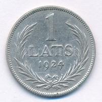 Lettország 1924. 1L Ag T:2  Latvia 1924. 1 Lats Ag C:XF  Krause KM#7