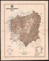 cca 1900 4 db Pallas vármegye térkép: Győr, Hajdú. Háromszék, Gömör 24x30 cm