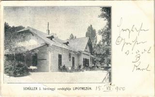1900 Budapest II. Lipótmező, Hűvösvölgy, Schüller J. hárshegyi vendéglője