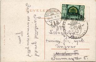 1940 Máramarossziget, Sighetu Marmatiei; látkép / general view + "1940 Máramarossziget visszaté...