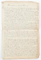 1839 Latin nyelvű kézzel írt dokumentum