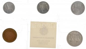 San Marino 1979. 1L - 20L (5xklf) forgalmi sor emlékkiadásokból, eredeti tokban T:1 patina, sérült t...