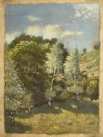 Stubnya J. 1959 jelzéssel: Tavaszi erdő. Olaj, vászon, feltekert állapotban, 58x42cm