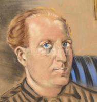 Feltehetően Farkasházy Miklós: Önarckép. Pasztell, velúrpapír. 60x50cm