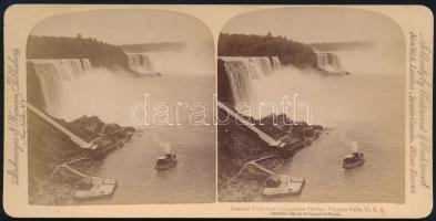 cca 1900 Sztereofotó: Niagara vízesés. 18x9 cm