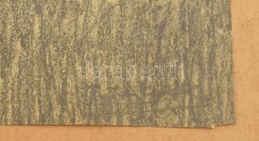 Olvashatatlan jelzéssel: Kastély. Ceruza, papír, üvegezett sérült keretben, 40x55cm