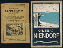 cca 1920-1930 4 db német nyelvű útikönyv, turisztikai ismertető: Der Weltkurort Franzensbad, Höhenku...