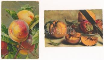 14 db RÉGI művész motívum képeslap vegyes minőségben / 14 pre-1945 art motive postcards in mixed qua...