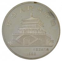 Kína 1993. "A kakas éve" kétoldalas, ezüstözött fém érem kapszulában (70mm) T:1-,2 (eredet...