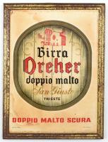 cca 1925 A Dreher Trieszti San giusto gyárában készített sör olasz nyelvű reklámja, korabeli felakasztható keretében