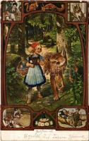 Piroska és a Farkas / Little Red Riding Hood from the Grimm Brothers. Märchen Nr. 12. Rotkäppchen (EK)