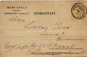 1909 Maár Gyula Belső-Somogy-Tolnai Borvidék pincéjéből Burgundi gyógybor reklám. Kercseliget (Somog...