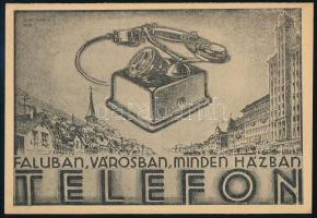 1936 Faluban, városban, minden házban telefon, reklámnyomtatvány, szép állapotban, 4p