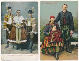2 db RÉGI népviseletes képeslap / 2 pre-1945 folklore postcards