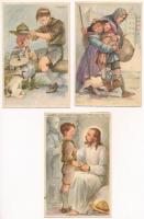 5 db RÉGI Márton L.-féle Cserkészlevelezőlapok Kiadóhivatal képeslap Márton L. szignóval / 5 pre-1945 Hungarian scout art postcards