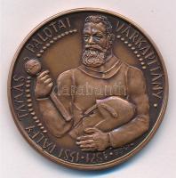 Buda István (1952-) 1987. "MÉE Budapest - Pálfy Tamás Palotai Várkapitány" bronz emlékérem (42,5mm) T:1  Adamo BP23