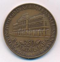 1984. A Gyöngyösi Gimnázium fennállásának 350. évfordulójára Br emlékérem (42,5mm) T:1-