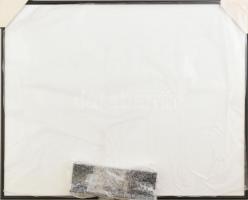 Fehér mágnestábla, tartozékokkal, használatlan állapotban, 60x45 cm